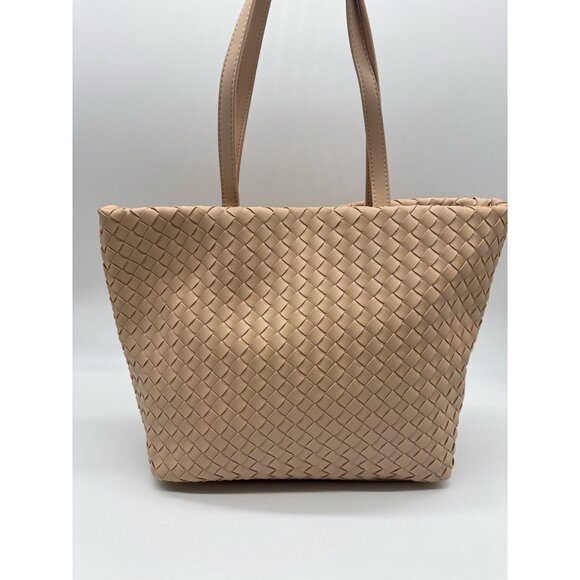 Macy's On 34th woven faux-leather extra large tote bag - Chai Pink - Picture 6 of 7